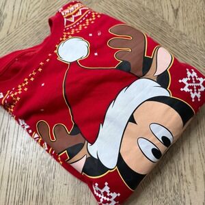 Disney Mickey Mouse Reindeer Christmas Light Up Ugly Sweater Womens XS